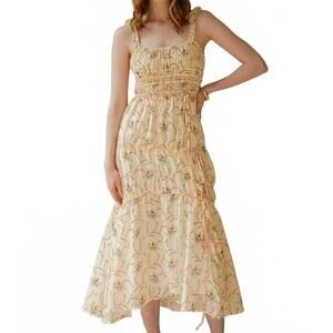 NEW ROSIE POSIE meadow blossom sundress in yellow